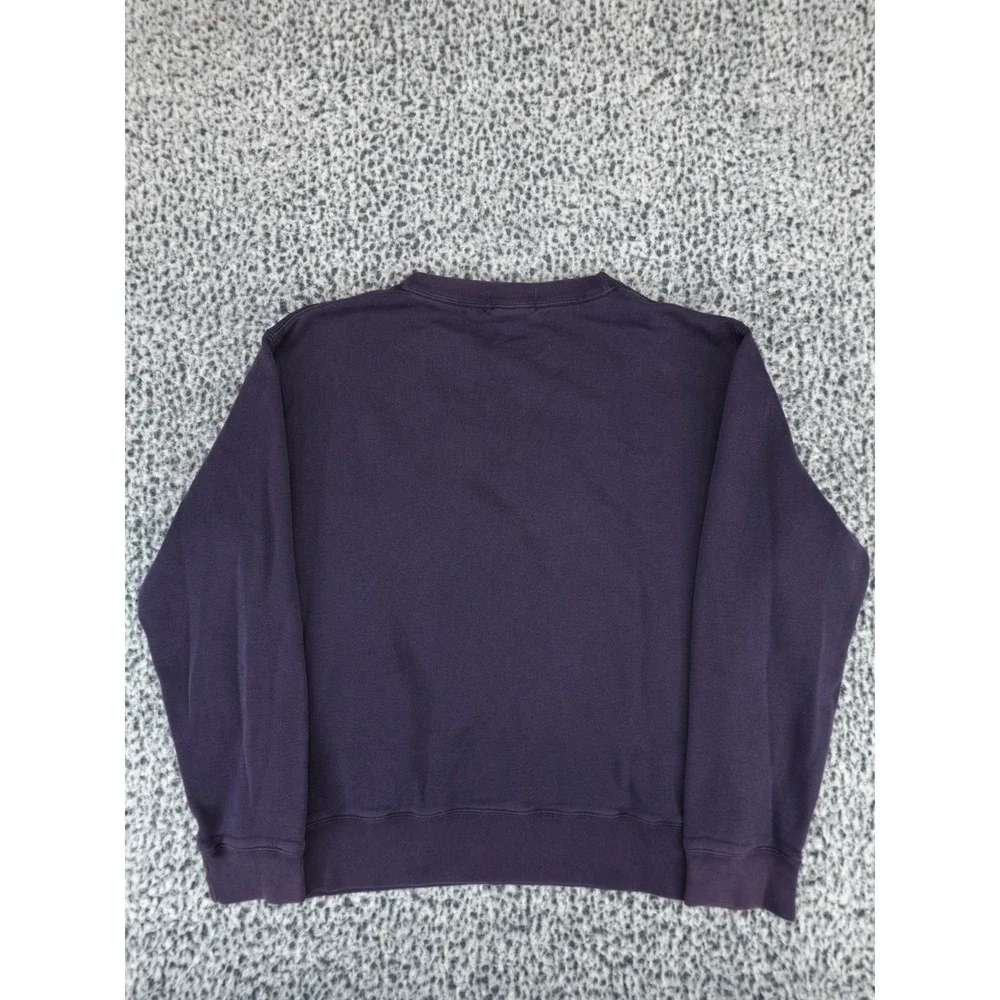 Polo Ralph Lauren Mens Medium Purple Crewneck Sweatshirt Blue Pony Logo Fleece‎